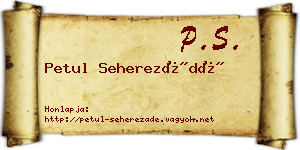 Petul Seherezádé névjegykártya